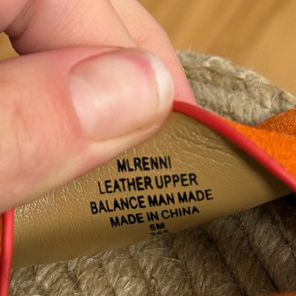 Marc Fisher LTD Renni Platform Espadrille Wedge Sandals Orange Suede Size 5 - Picture 15 of 16